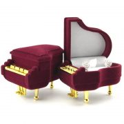red grand piano gift box